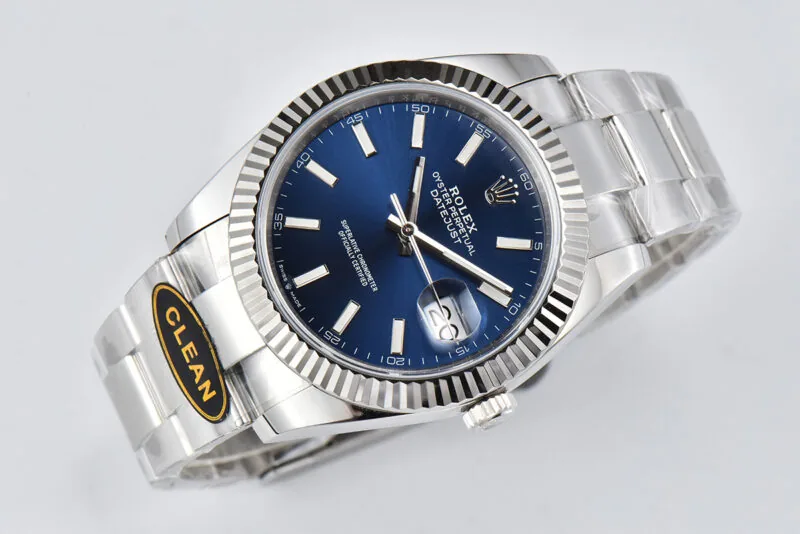 Datejust 36mm CF 126334 quadrante blu indici a bastone su bracciale Oyster - immagine 4