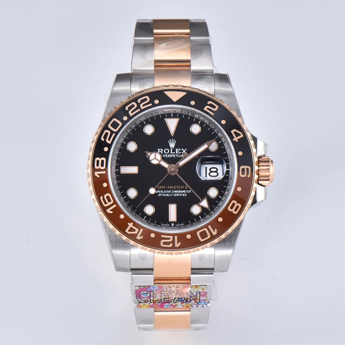 GMT Master II 126715 CHNR Clean Factory „Rootbeer“ in Roségold und Stahl – Bild 2