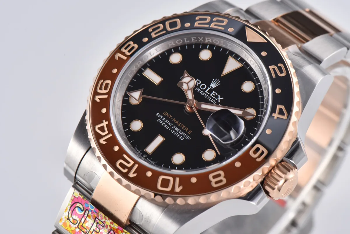 GMT Master II 126715 CHNR Clean Factory „Rootbeer“ in Roségold und Stahl – Bild 4
