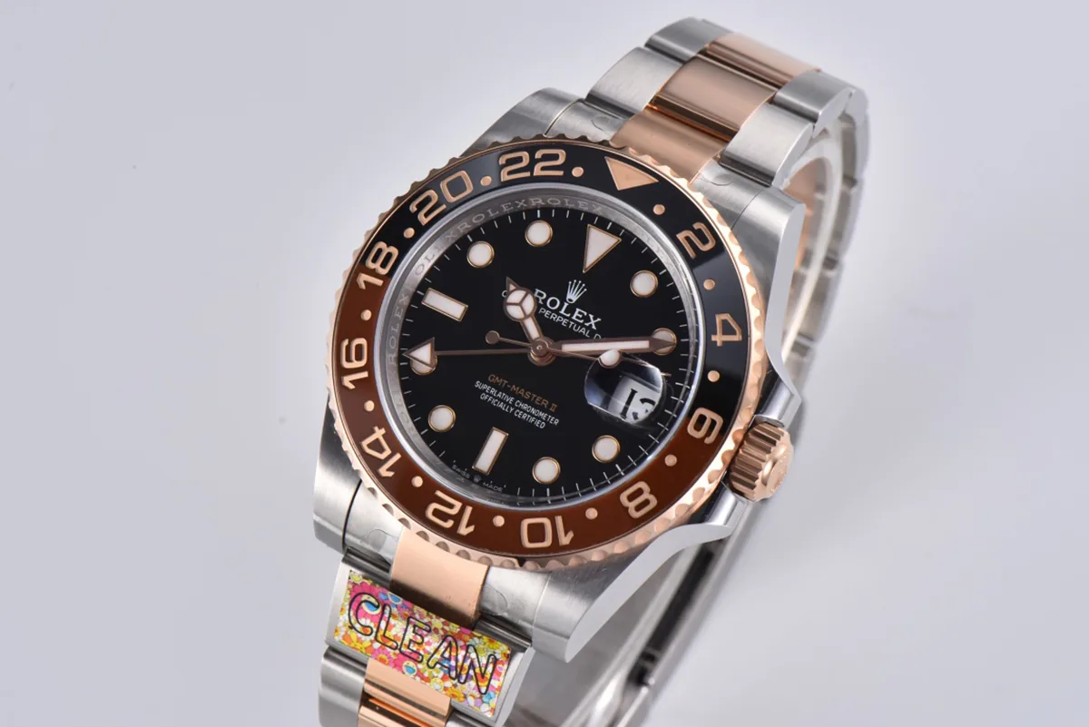 GMT Master II 126715 CHNR Clean Factory „Rootbeer“ in Roségold und Stahl – Bild 3
