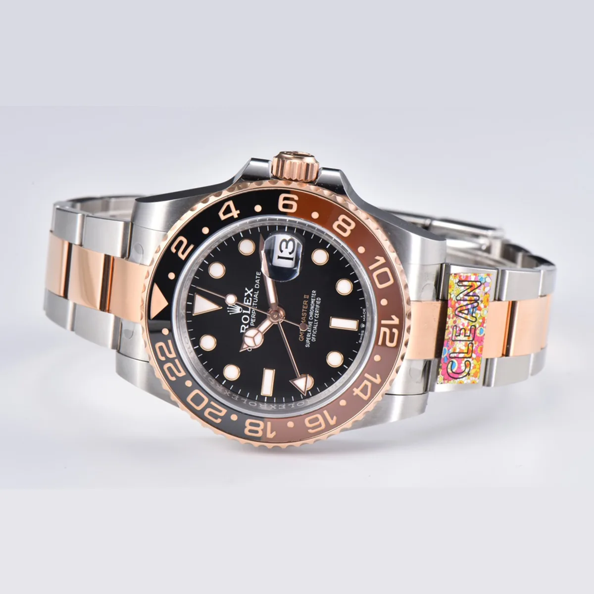 GMT Master II 126715 CHNR Clean Factory „Rootbeer“ in Roségold und Stahl – Bild 6