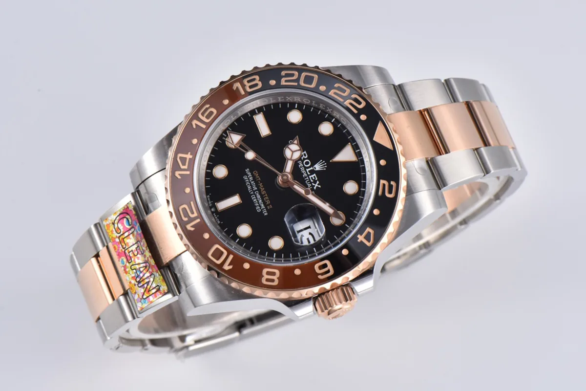 GMT Master II 126715 CHNR Clean Factory „Rootbeer“ in Roségold und Stahl – Bild 7