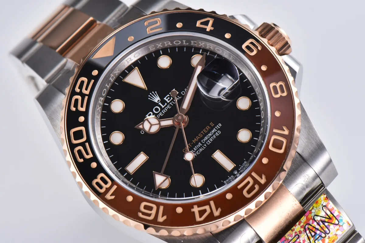 GMT Master II 126715 CHNR Clean Factory „Rootbeer“ in Roségold und Stahl – Bild 5