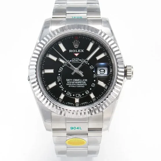 Sky-Dweller 326934 904L SS ZF 1:1 Best Edition Black Dial on SS Bracelet A2824