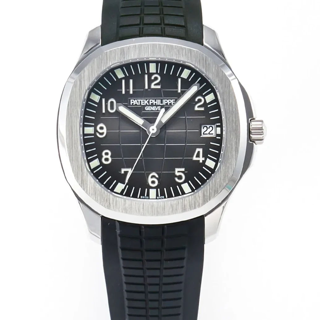 Aquanaut 5167A SS ZF 1:1 Best Edition Black Dial on Black Rubber Strap A324 Super Clone(New clasp)