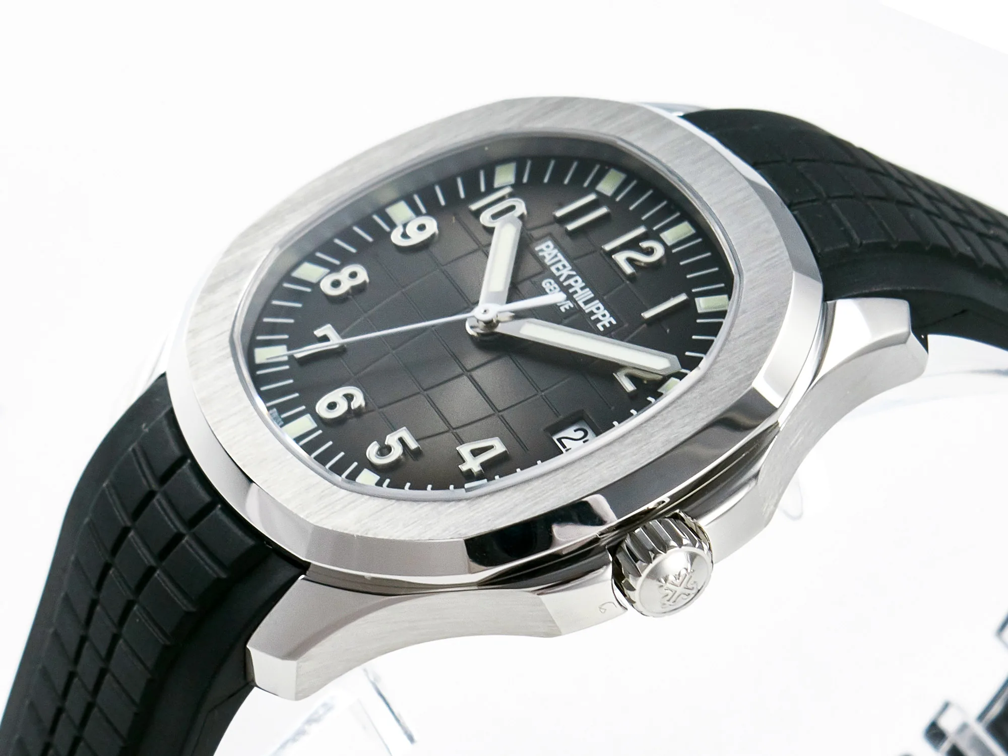 Aquanaut 5167 40mm SS 3KF 1:1 Best Edition schwarzes Zifferblatt am schwarzen Kautschukarmband A330 Super Clone V3 – Bild 8