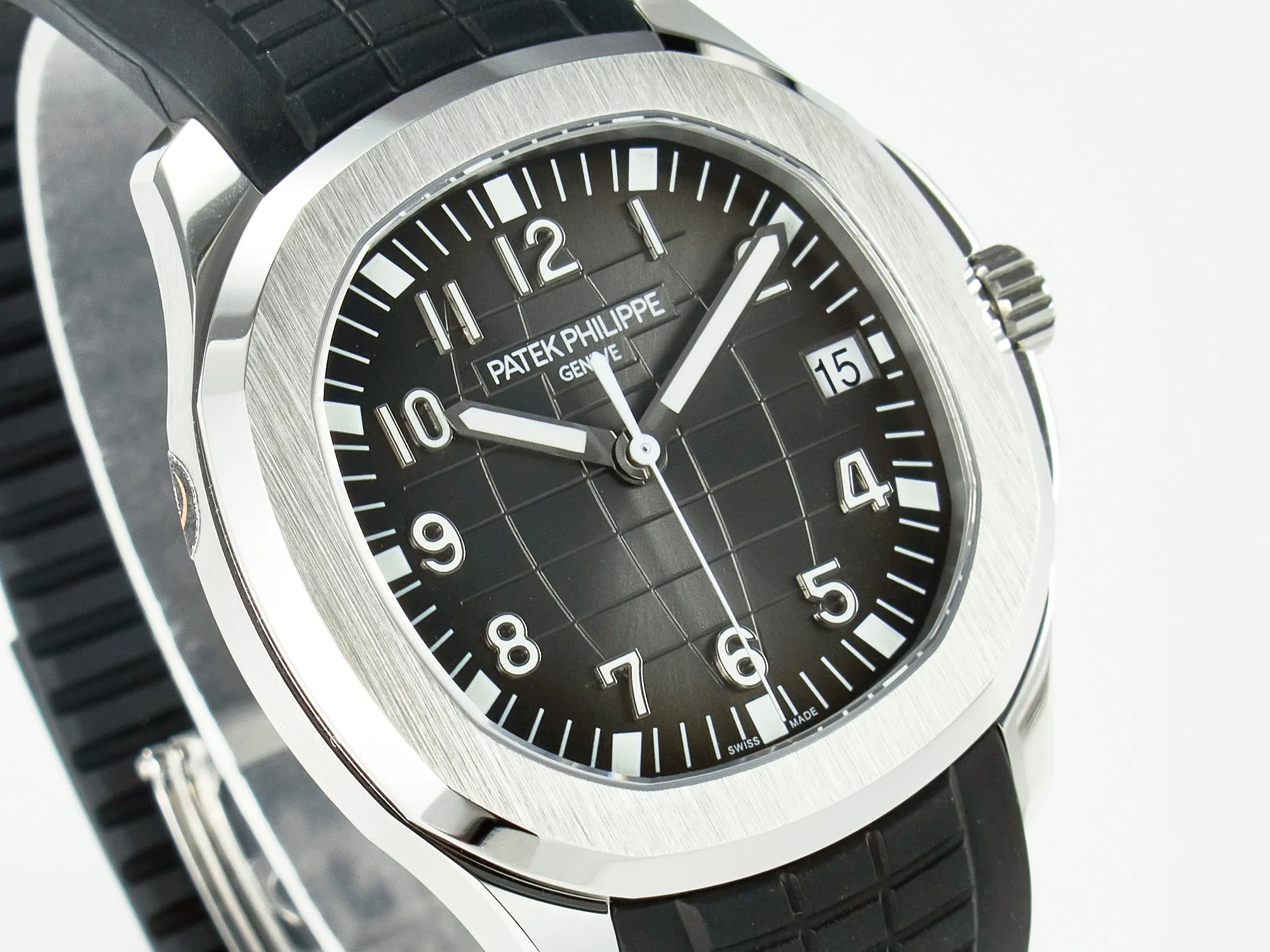 Aquanaut 5167A SS ZF 1:1 Best Edition schwarzes Zifferblatt am schwarzen Kautschukarmband A324 Super Clone(neue Schließe) – Bild 5