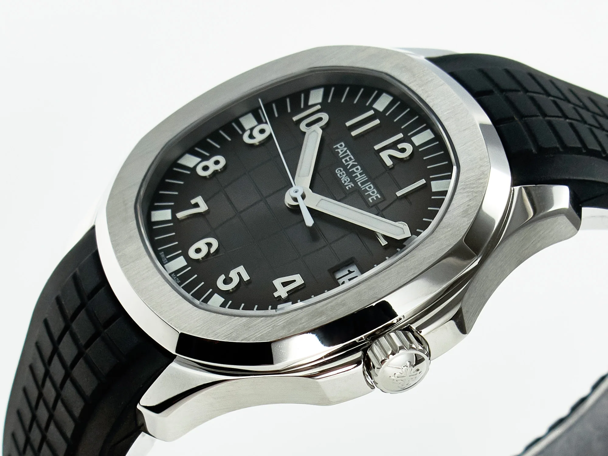 Aquanaut 5167A SS ZF 1:1 Best Edition schwarzes Zifferblatt am schwarzen Kautschukarmband A324 Super Clone(neue Schließe) – Bild 9