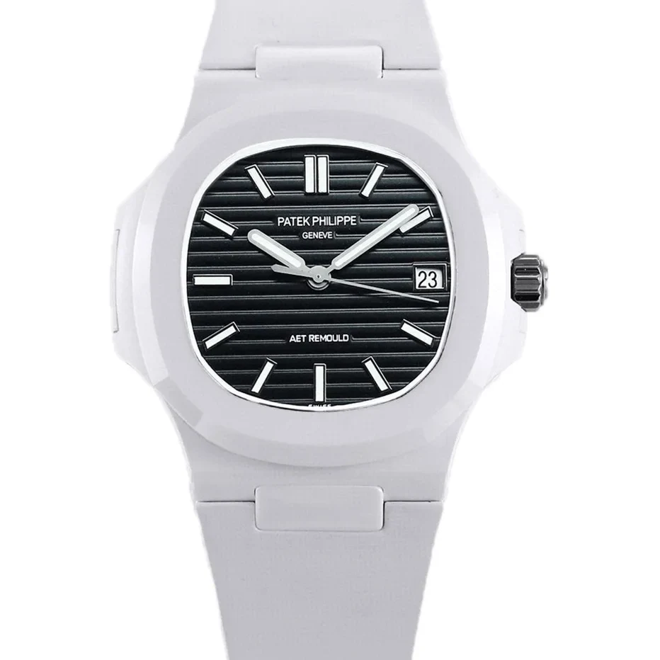 AET Nautilus 5711 Black Dial White Ceramic