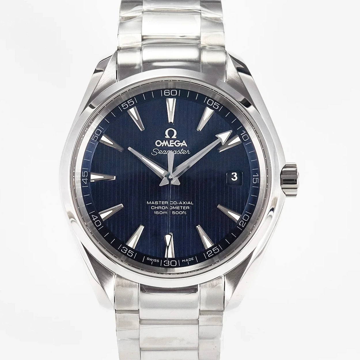 Aqua Terra 150M SS VSF 1:1 Best Edition Blue Textured Dial on SS Bracelet A8500 Super Clone