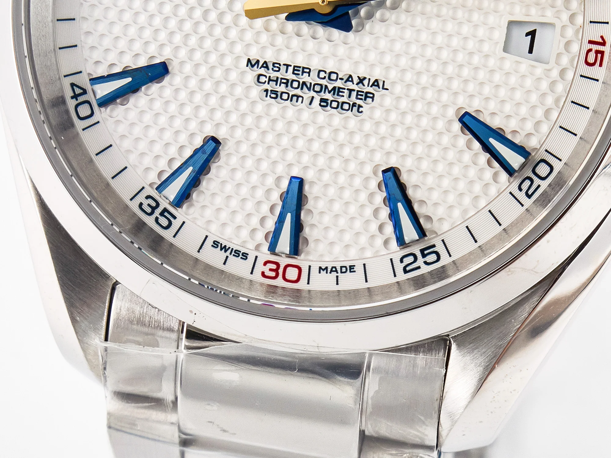 Aqua Terra 150M SS VSF 1:1 Best Edition Silver Polka Dots Dial on SS Bracelet A8500 Super Clone