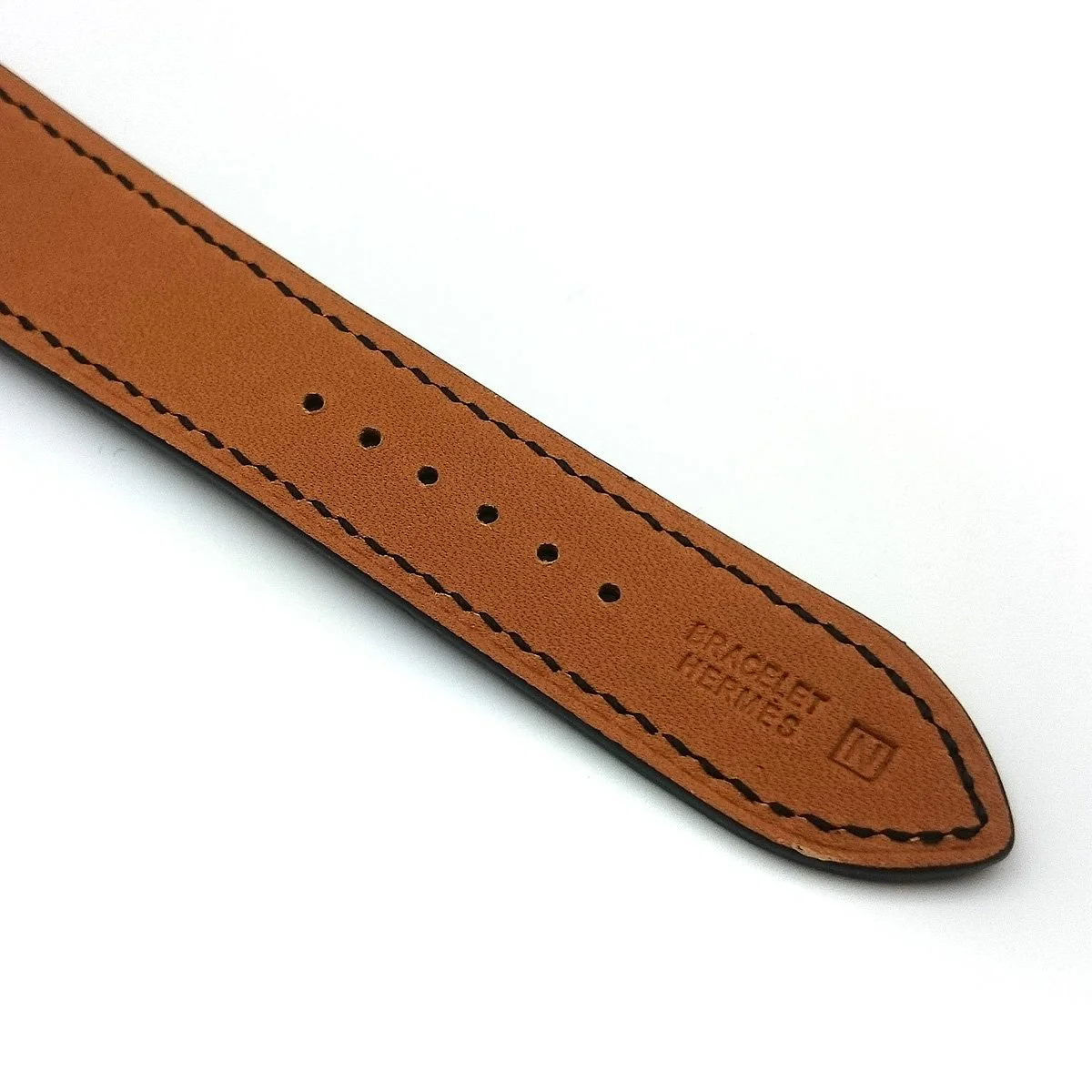 Arceau Steel on Black Epsom Leather Strap