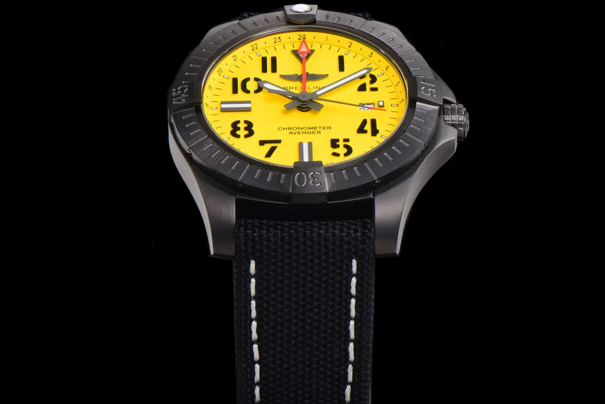 Avenger Automatic 45 Yellow Dial in PVD