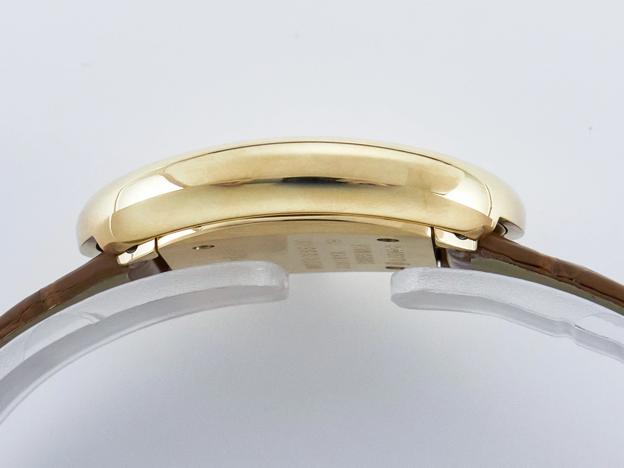 Baignoire De Cartier YG DRF 1:1 Best Edition Silver Dial on Brown Leather Strap Swiss Quartz