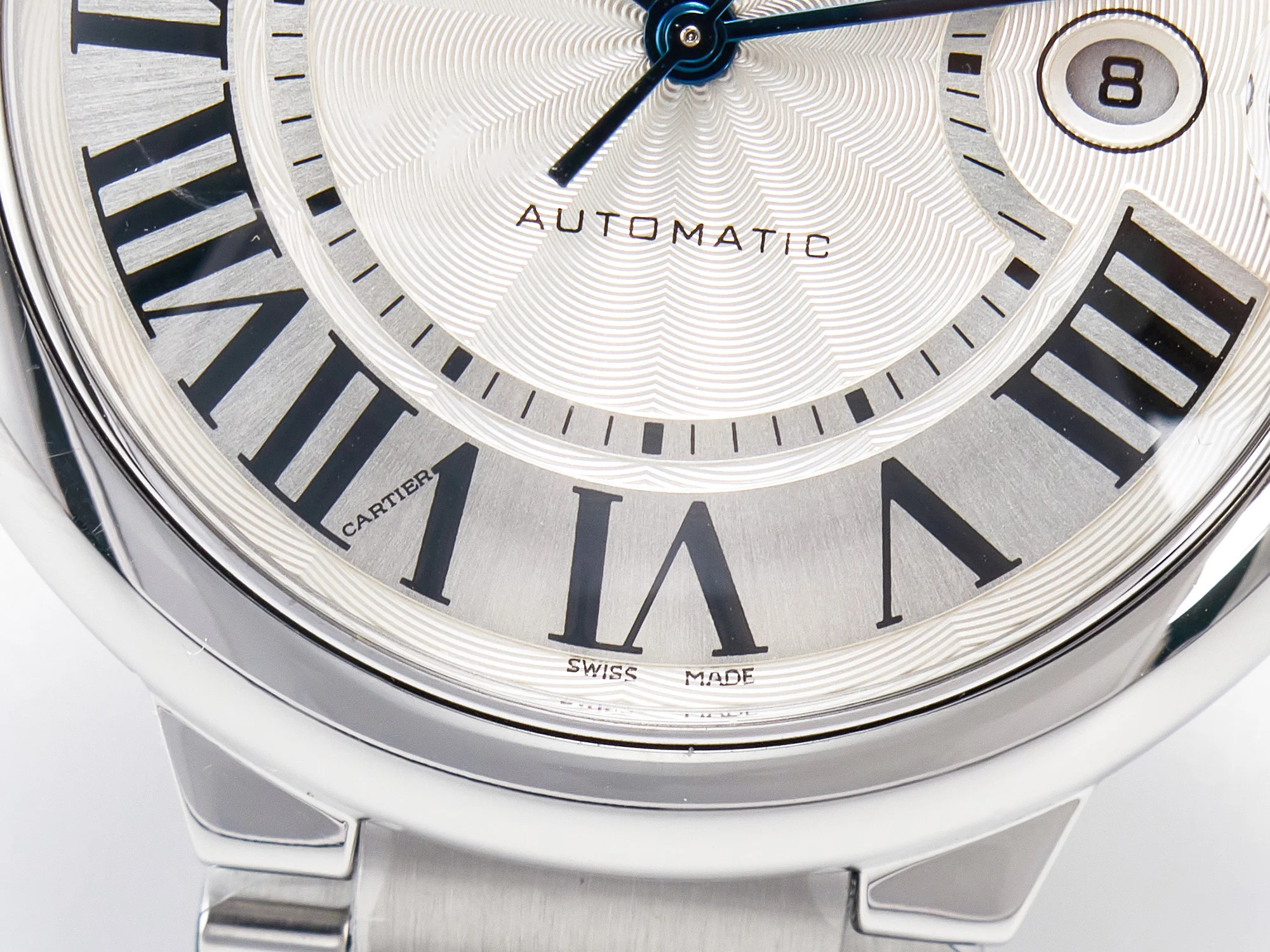 Ballon Bleu 42mm SS AF 1:1 Best Edition White Texture Dial on SS Bracelet A2824 V5