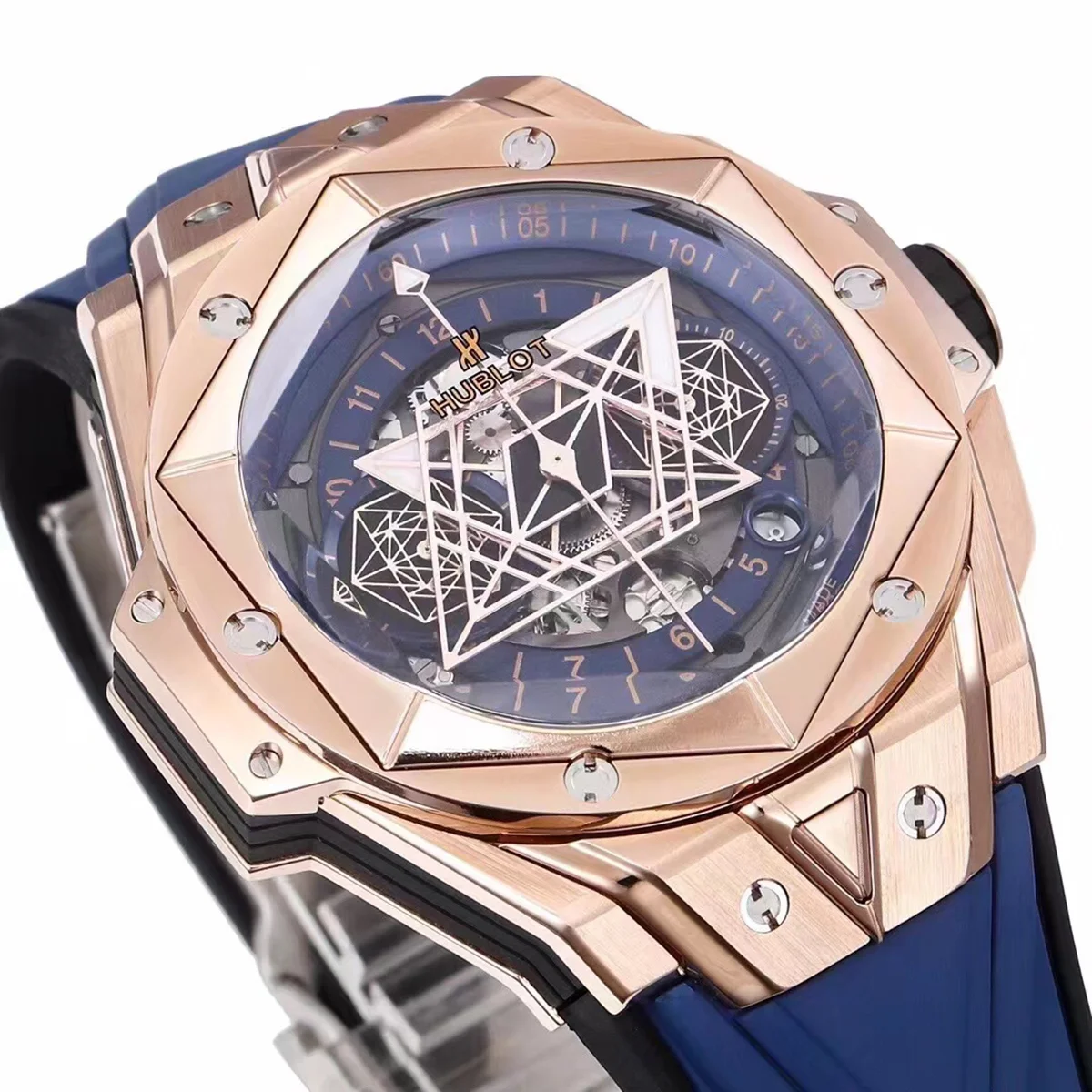 Big Bang Sang Bleu II Blue Dial in Rose Gold