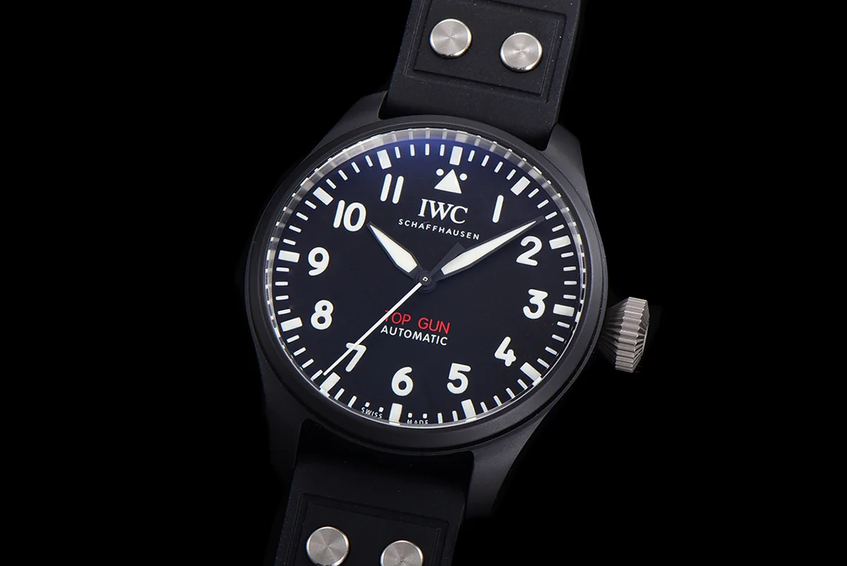 Big Pilot’s Watch Automatic Top Gun IW326906 on Black Leather Strap