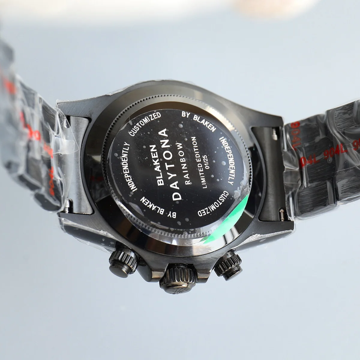Blaken Daytona Matt Black with Blue Tachymeter