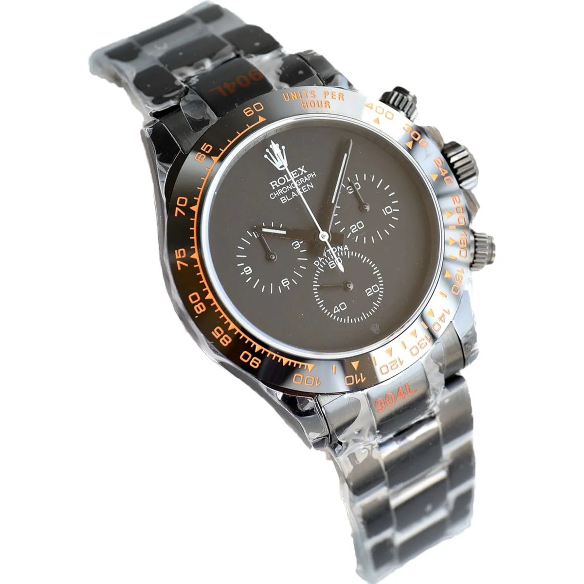 Blaken Daytona Matt Black with Orange Tachymeter