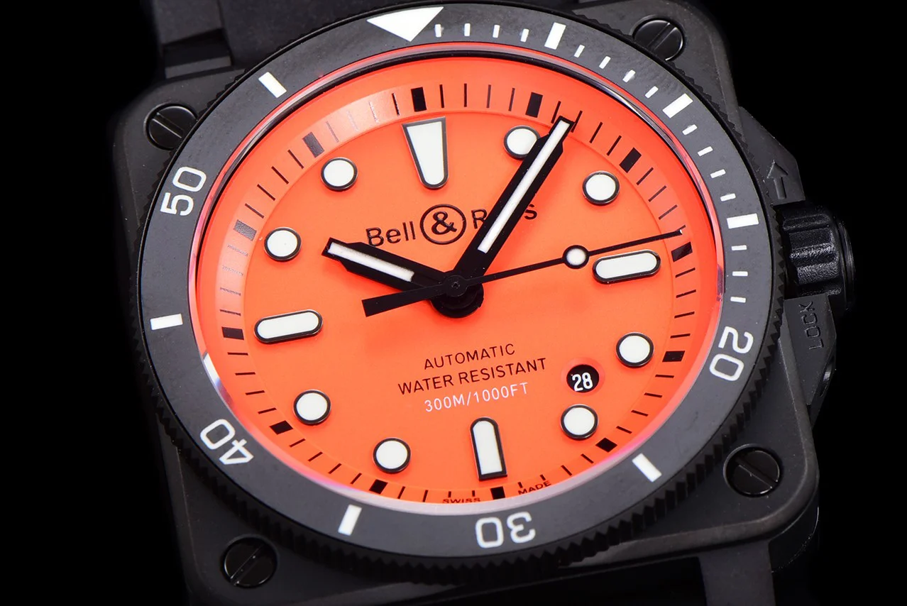 BR 03-92 Orange Dial in PVD