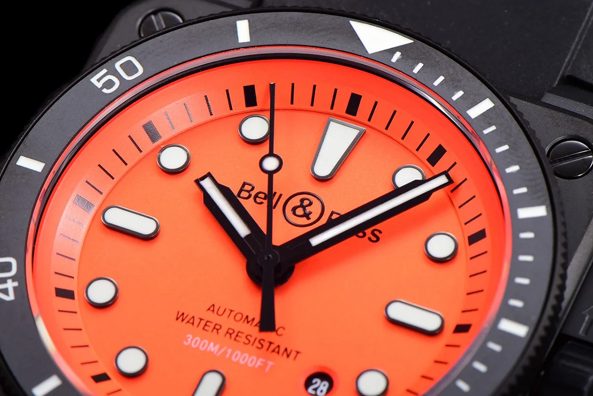 BR 03-92 Orange Dial in PVD