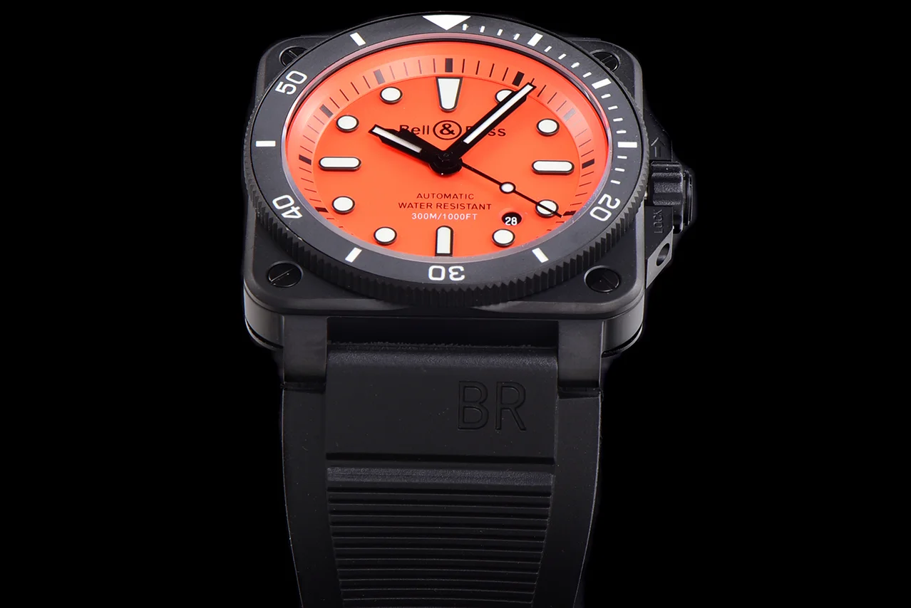 BR 03-92 Orange Dial in PVD