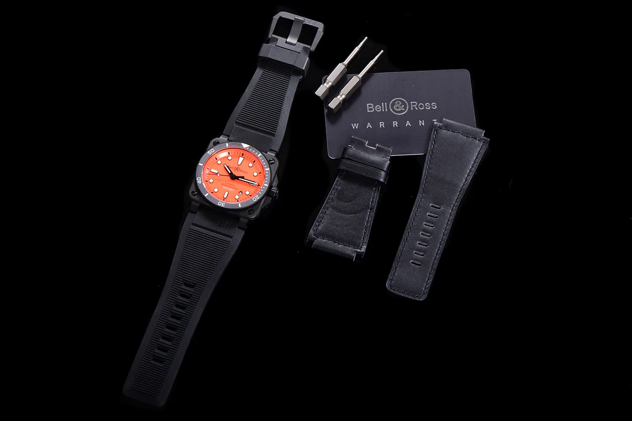 BR 03-92 Orange Dial in PVD