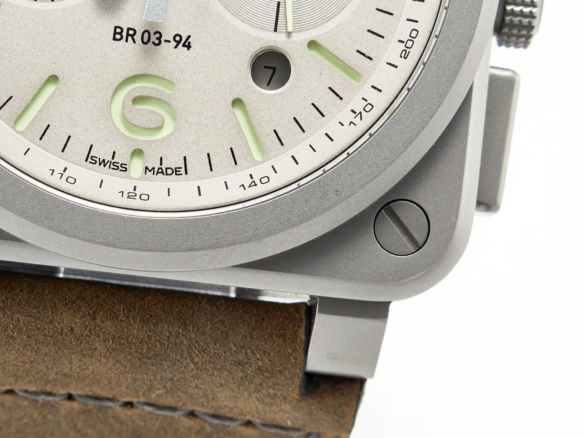 BR 03-94 Horolum Chronograph 1:1 Best Edition Brown Dial on Leather Strap Asia 7750