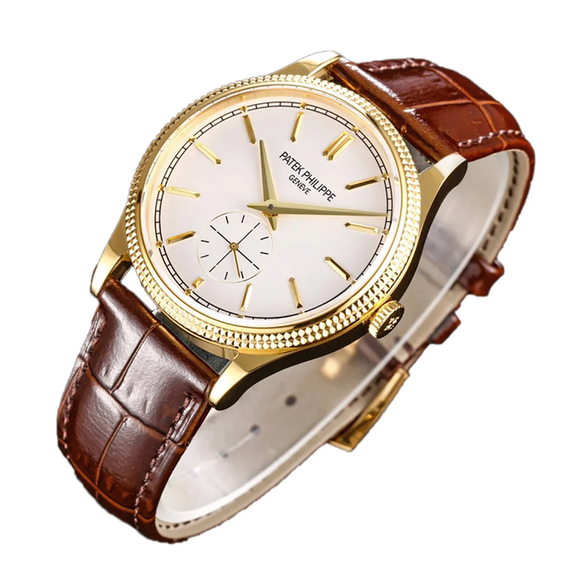 Calatrava 6119R White Dial in Yellow Gold