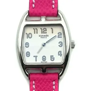 Cape Cod Tonneau Steel on Pink Epsom Leather Strap