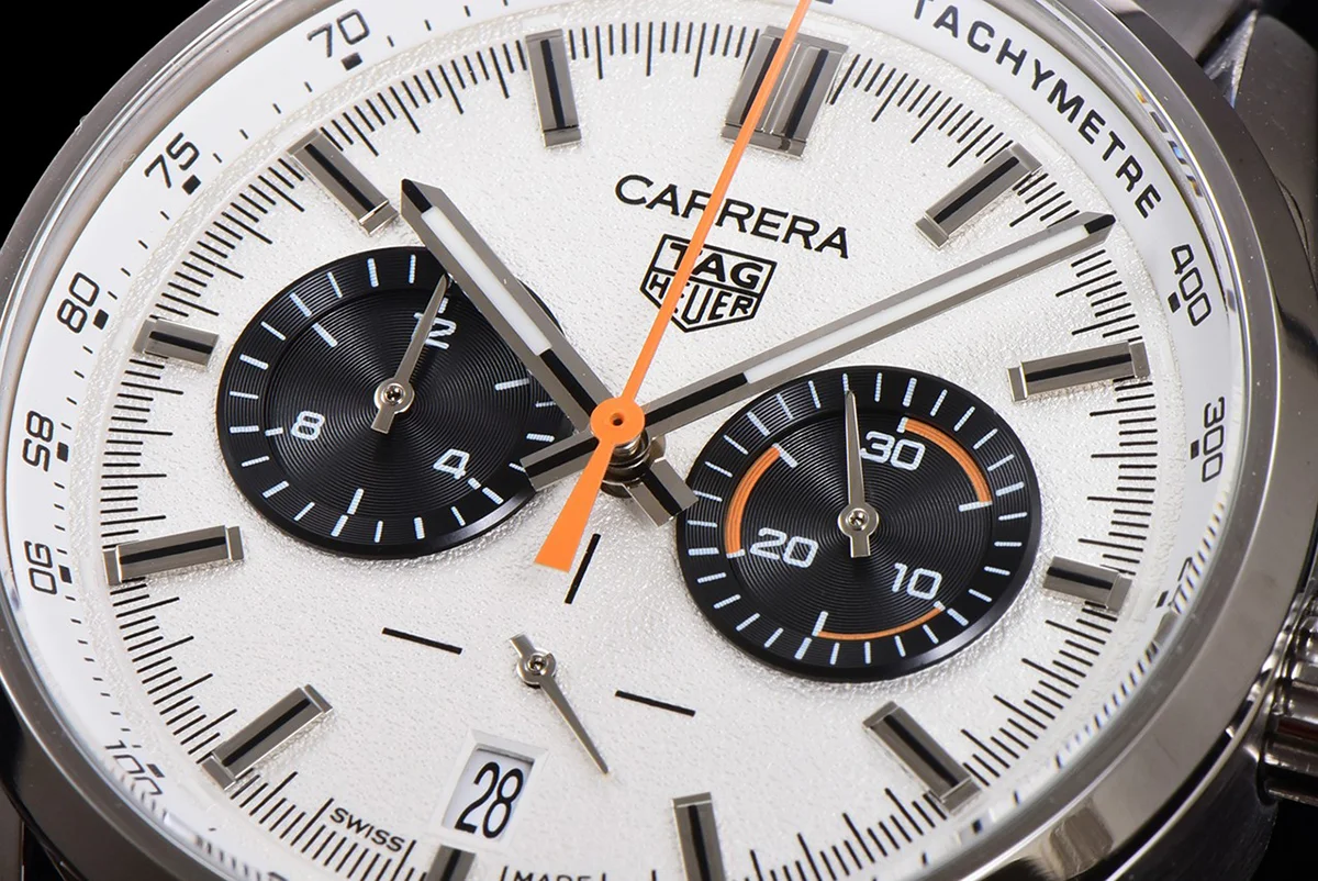 Carrera Chronograph 43 White Dial