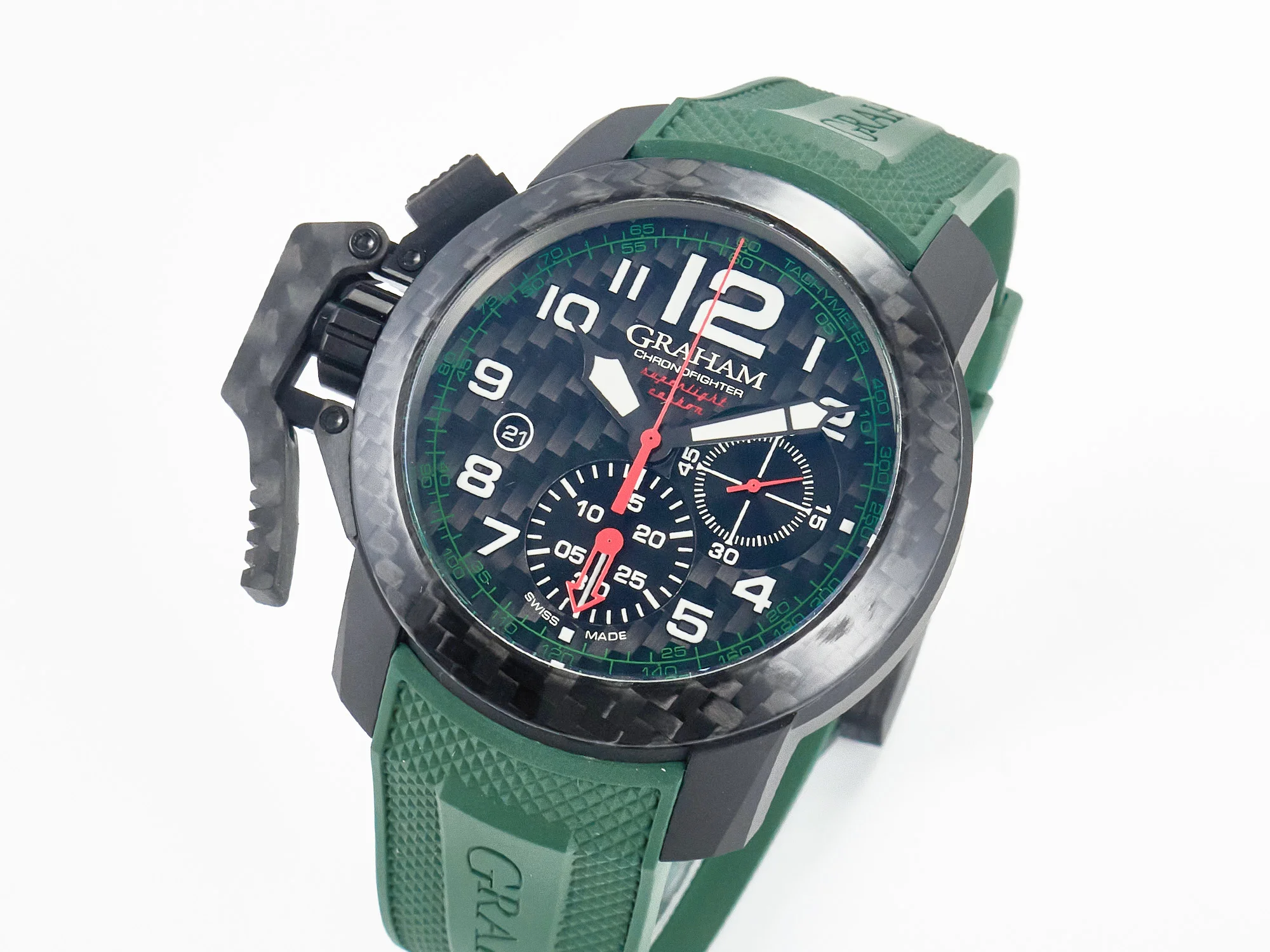 Chronofighter Superlight JKF 1:1 Best Edition on Green Rubber Strap A7750