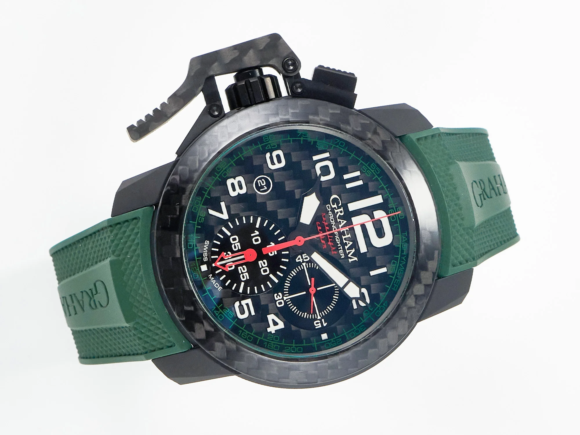 Chronofighter Superlight JKF 1:1 Best Edition on Green Rubber Strap A7750