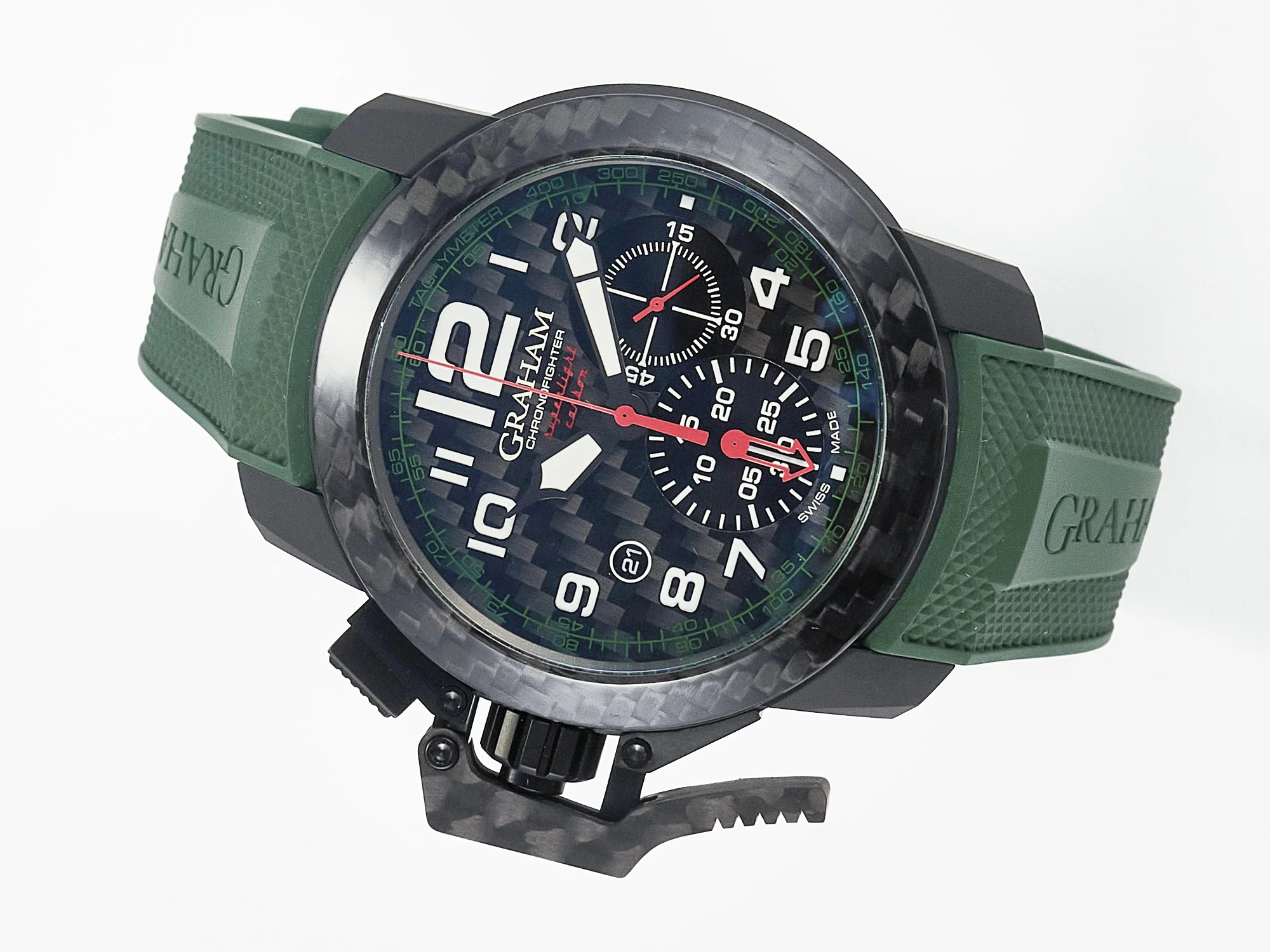 Chronofighter Superlight JKF 1:1 Best Edition on Green Rubber Strap A7750