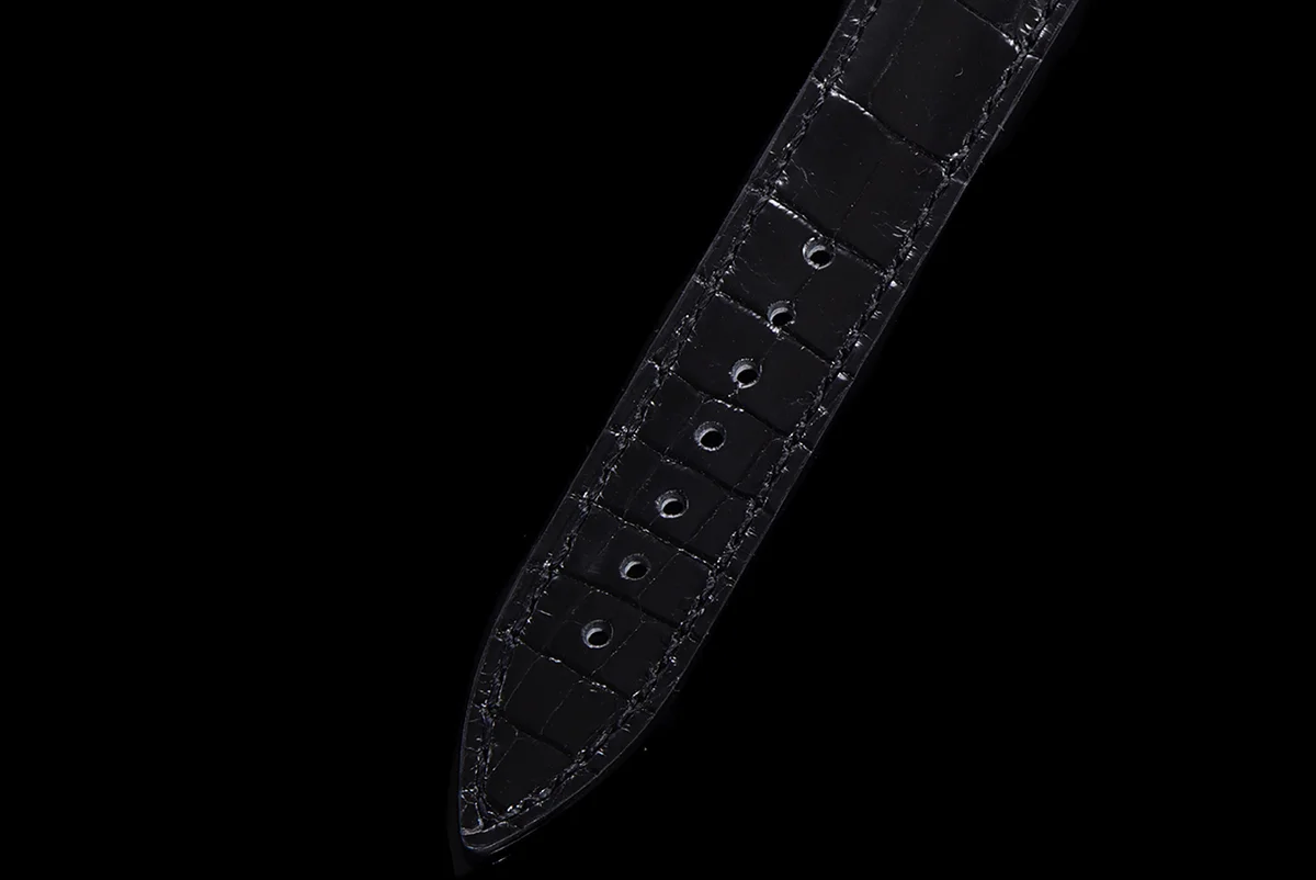Cintree Curve MOP Dial in Rose Gold on Black Leather Strap