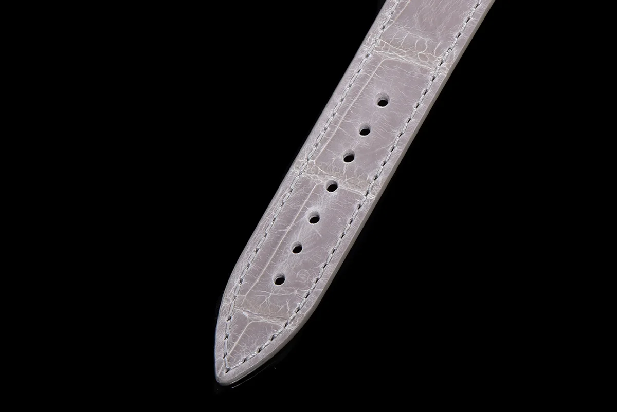 Cintree Curve MOP Dial in Rose Gold on Grey Leather Strap
