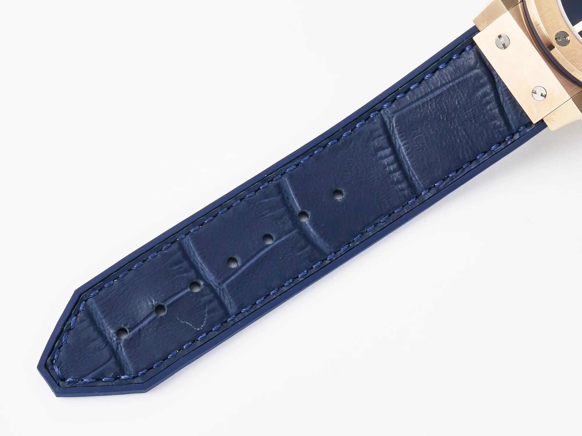 Classic Fusion 38mm RG JJF 1:1 Best Edition Blue Dial on Blue Gummy Leather Strap