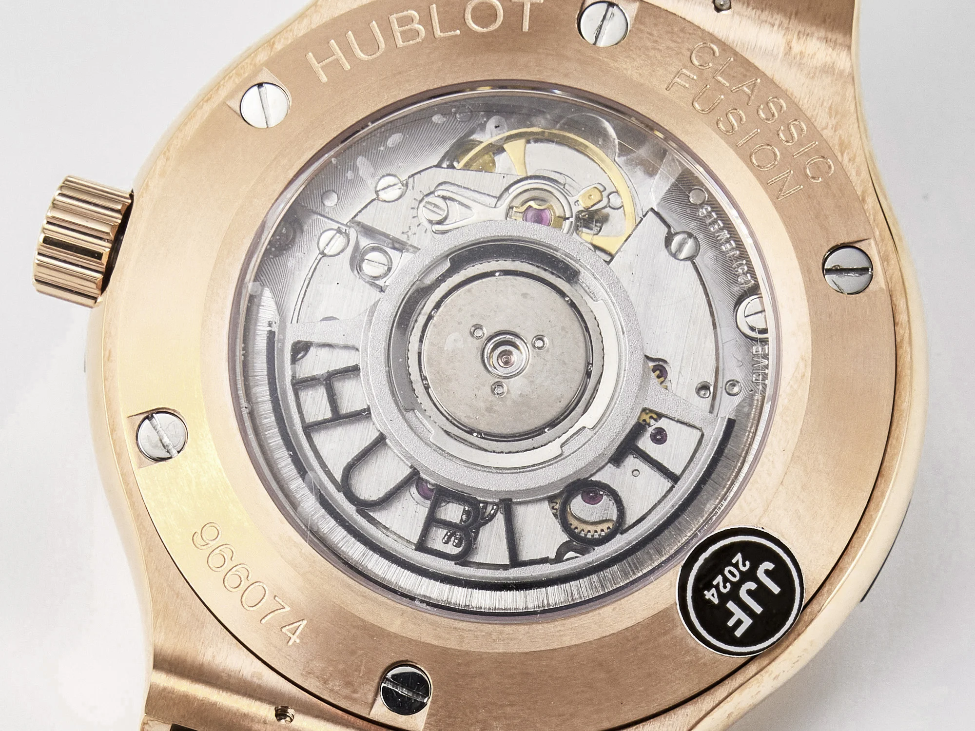 Classic Fusion 38mm RG JJF 1:1 Best Edition Gray Dial on Black Gummy Leather Strap