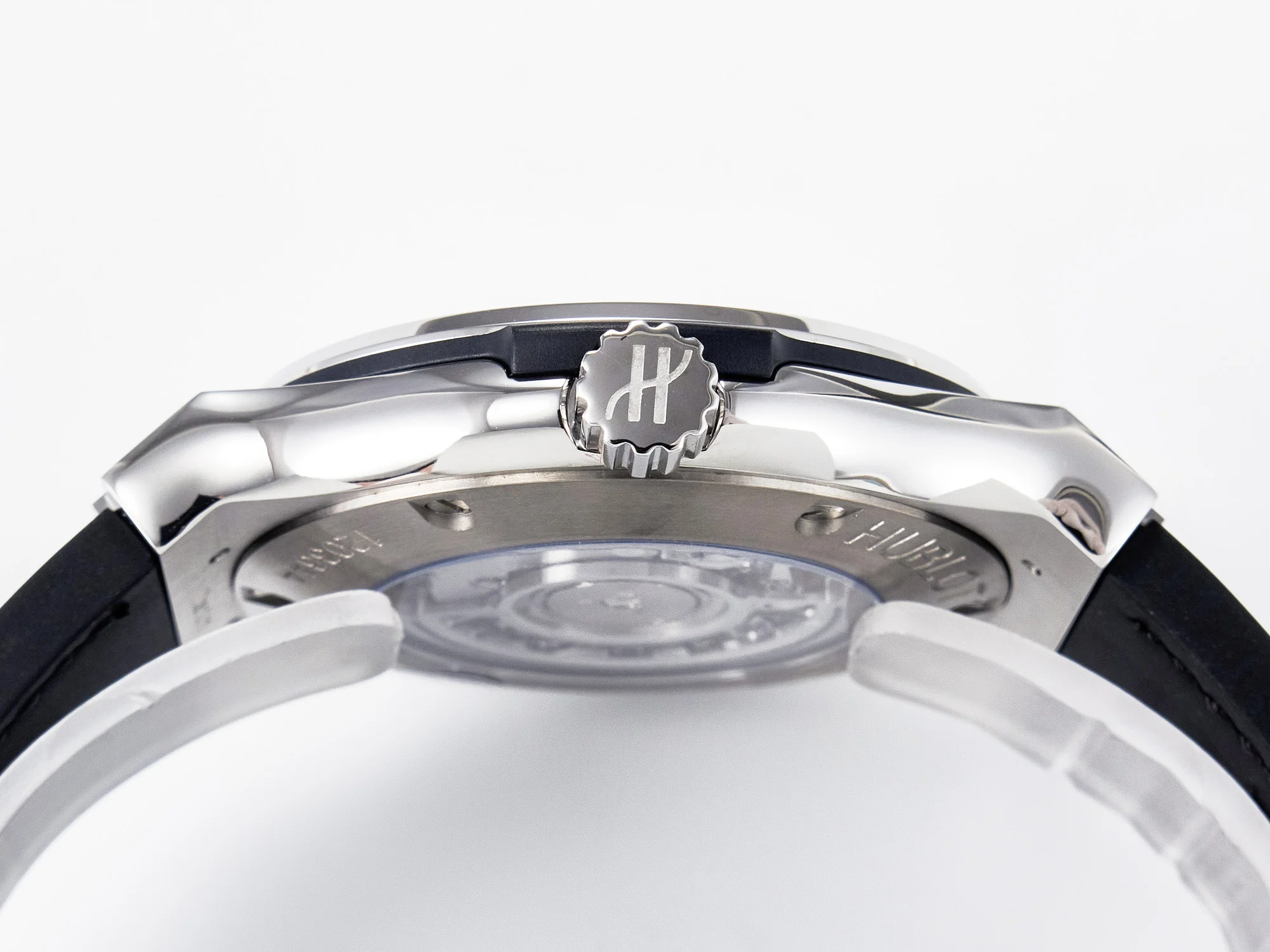 Classic Fusion 42mm SS JJF 1:1 Best Edition White Dial on Black Gummy Leather Strap