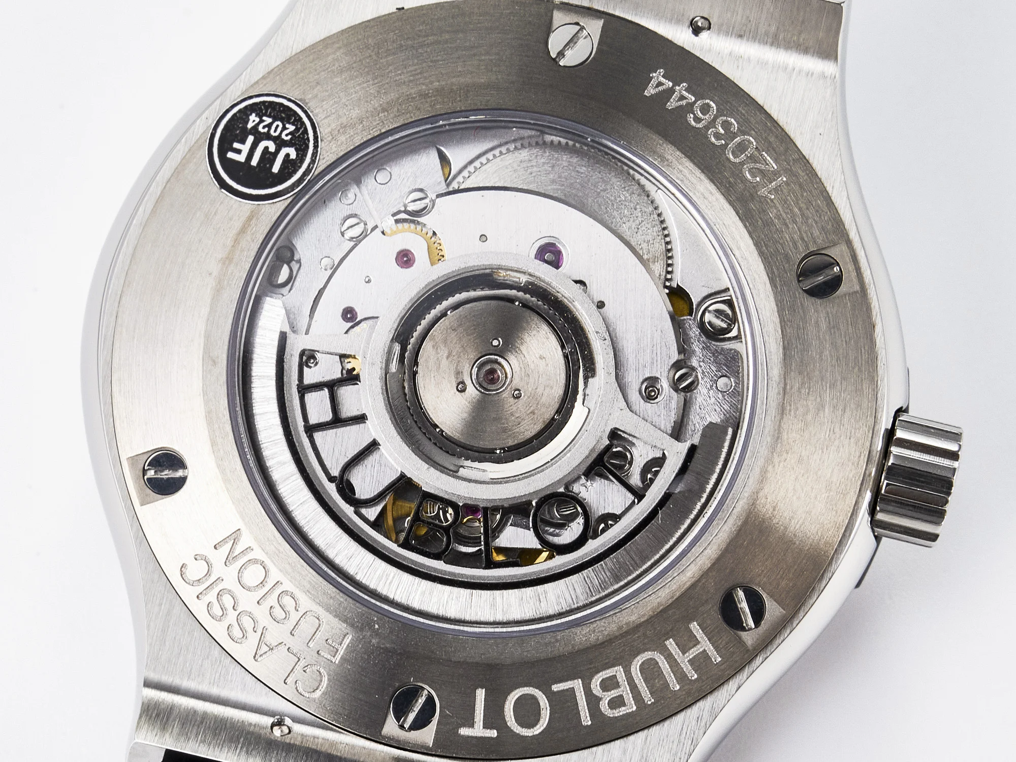 Classic Fusion 42mm SS JJF 1:1 Best Edition White Dial on Black Gummy Leather Strap