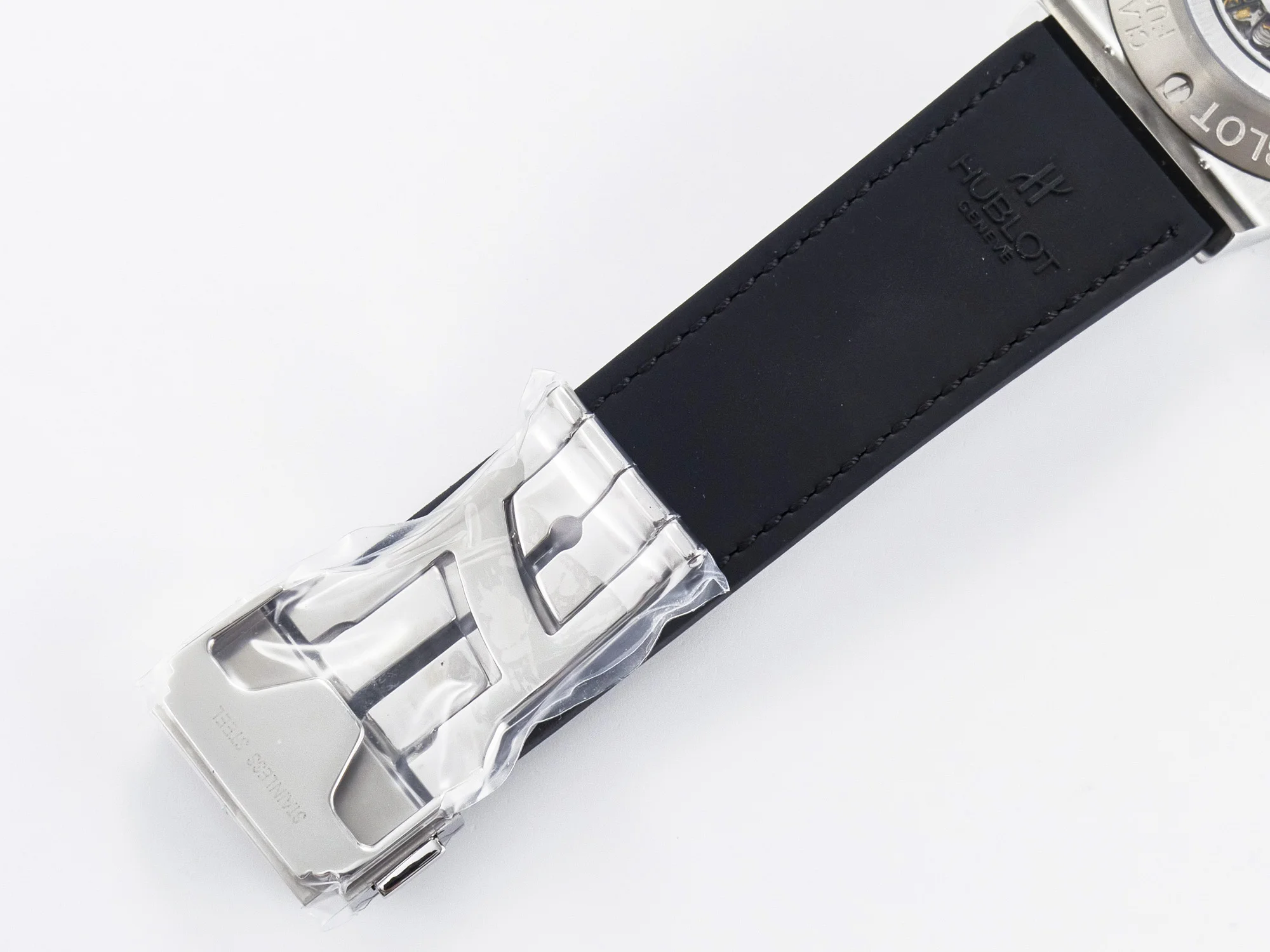 Classic Fusion 42mm SS JJF 1:1 Best Edition White Dial on Black Gummy Leather Strap
