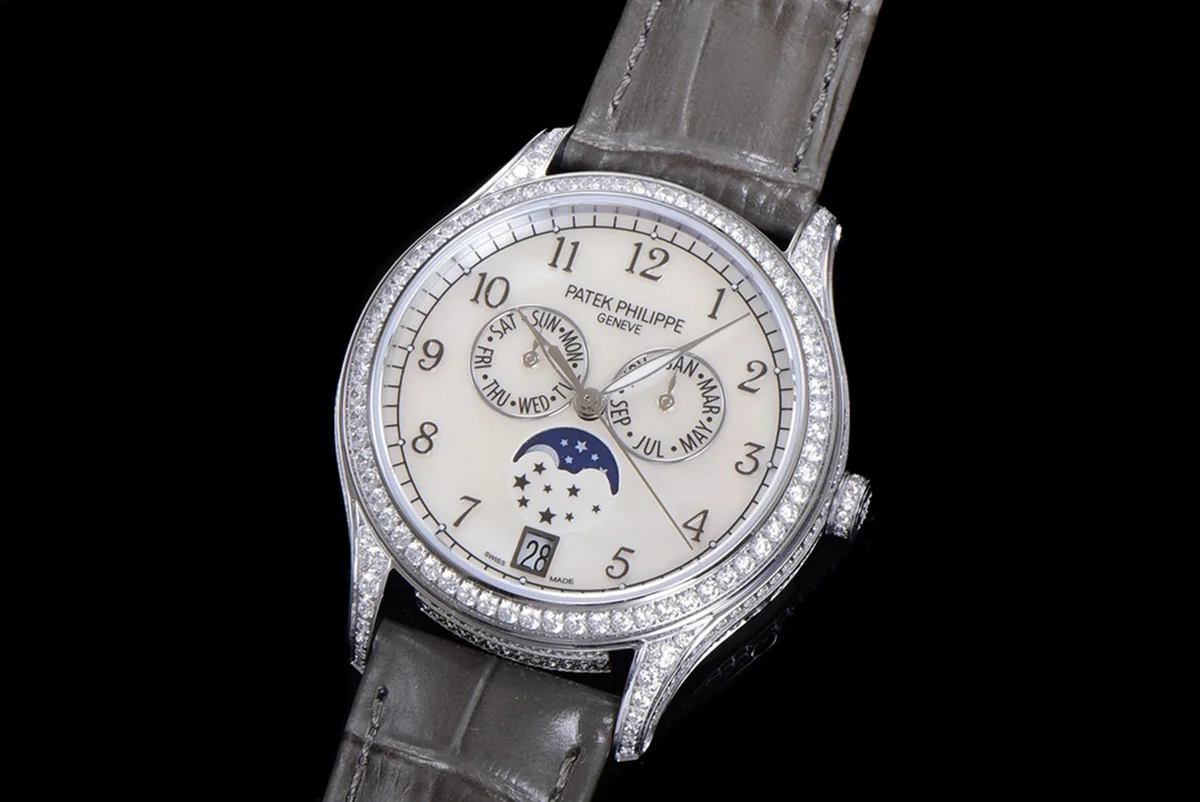 Complications 4948G Annual Calendar Moonphase MOP Dial in White Gold on Leather Strap