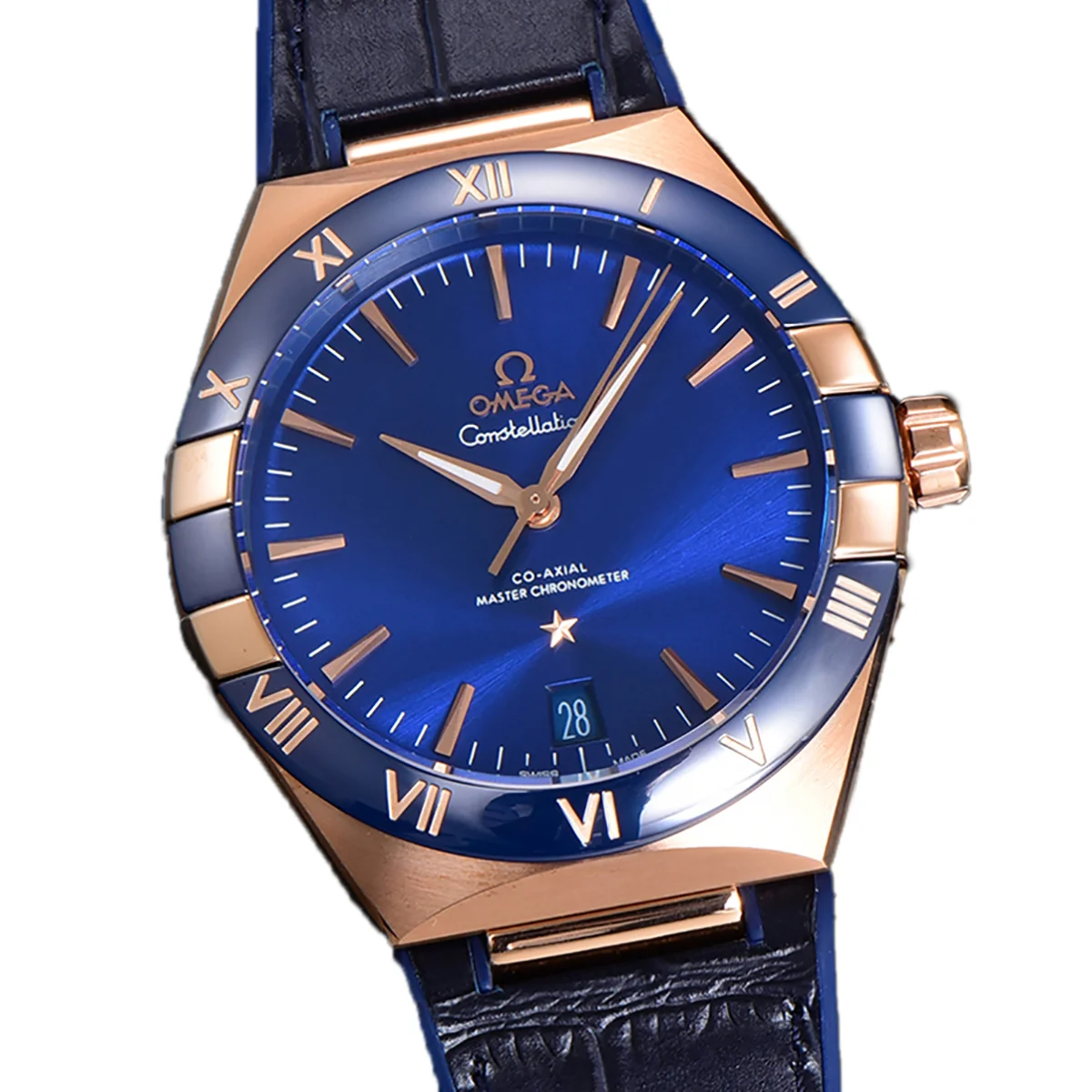 Constellation Co-Axial Master Chronometer 41mm Blue Dial in Rose Gold