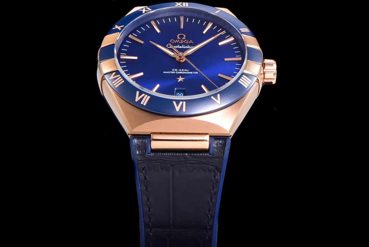 Constellation Co-Axial Master Chronometer 41mm Blue Dial in Rose Gold