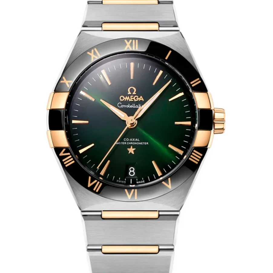 Constellation Co-Axial Master Chronometer Sedna™ Gold 41mm Green Dial with Ceramic Bezel on Bracelet