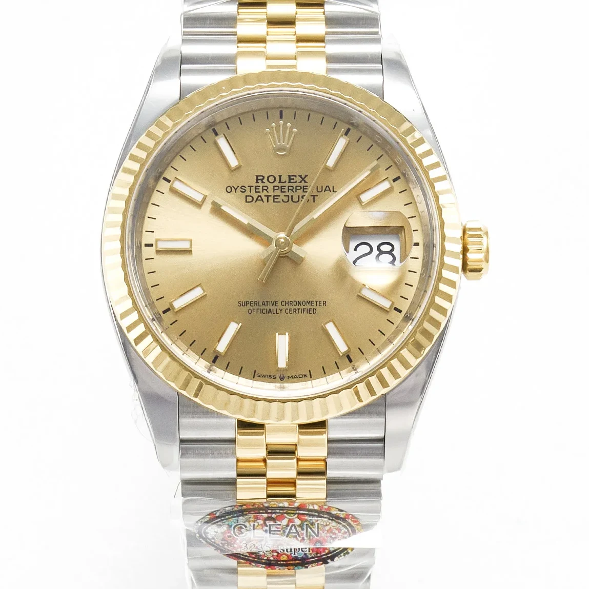 DateJust 36 126233 Clean 1:1 Best Edition 904L Steel YG Stick Dial on SS/YG Jubilee Bracelet VR3235
