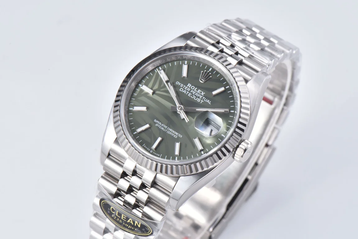 Datejust 36 126334 Olive Green Dial Stick on Jubilee Bracelet