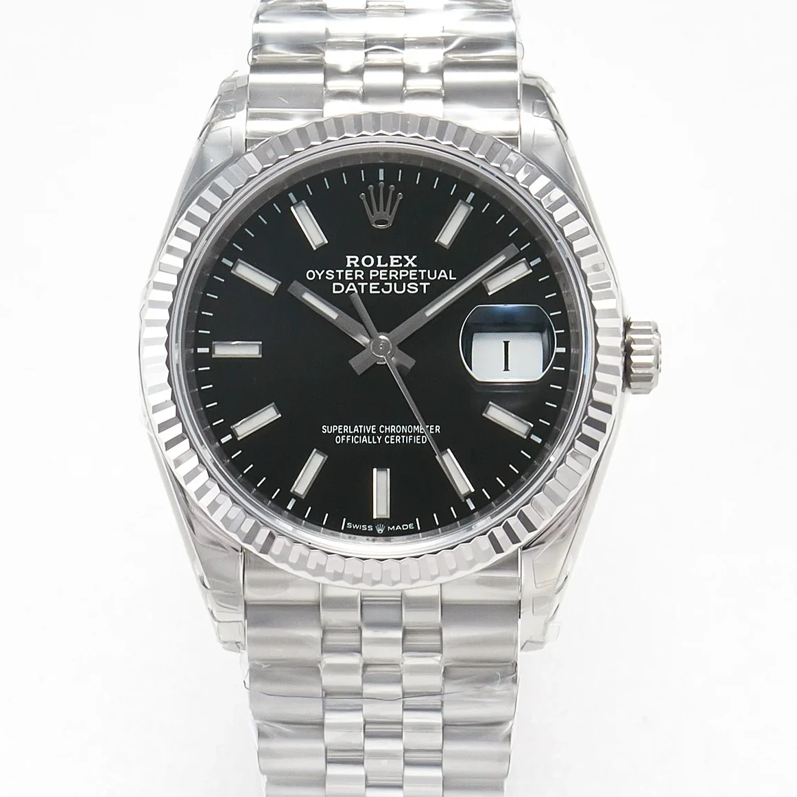 DateJust 36 SS 116234 VSF 1:1 Best Edition 904L Steel Black Stick Dial on Jubilee Bracelet VS3135