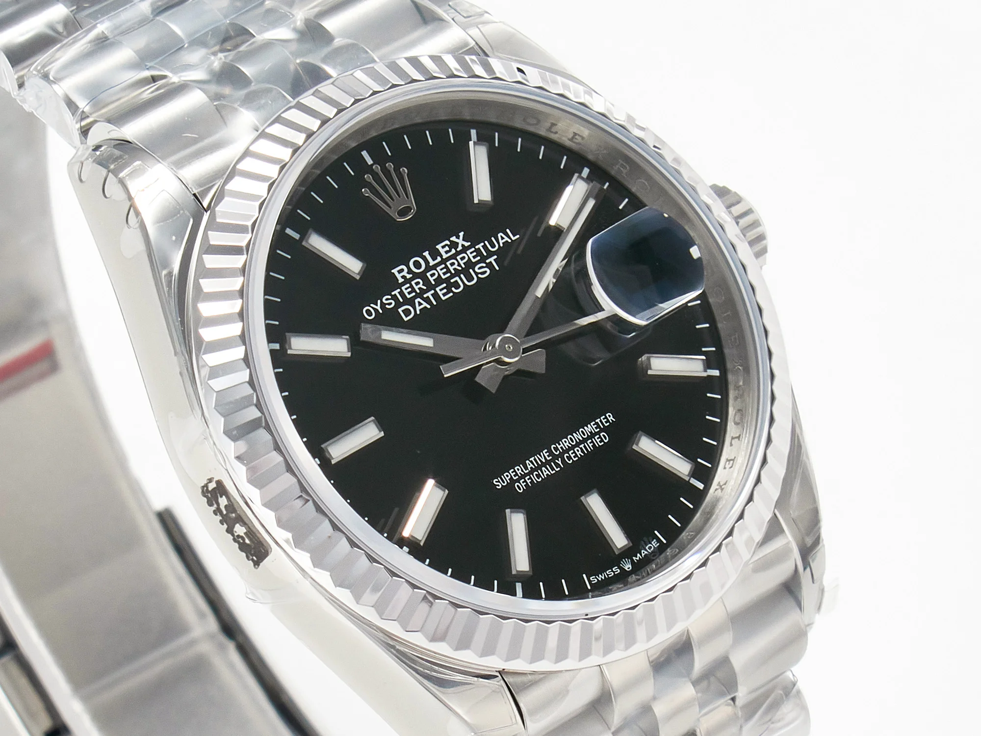 DateJust 36 SS 116234 VSF 1:1 Best Edition 904L Steel Black Stick Dial on Jubilee Bracelet VS3135