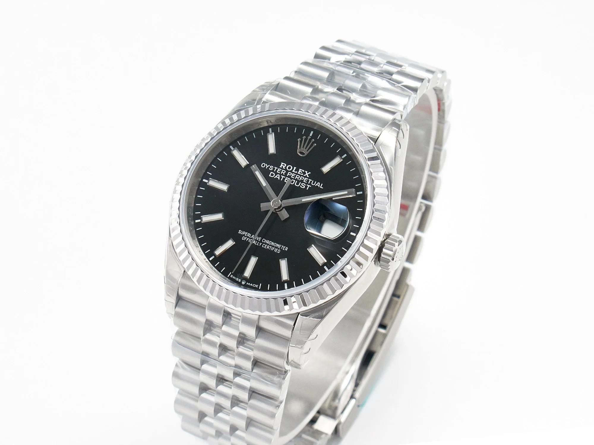 DateJust 36 SS 116234 VSF 1:1 Best Edition 904L Steel Black Stick Dial on Jubilee Bracelet VS3135
